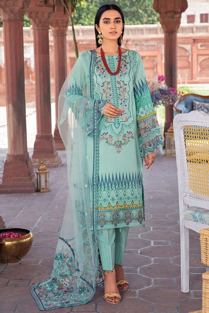 Exclusive Embroidered Party Wear Lawn Dress H-110-Z