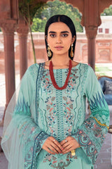 Exclusive Embroidered Party Wear Lawn Dress H-110-Z