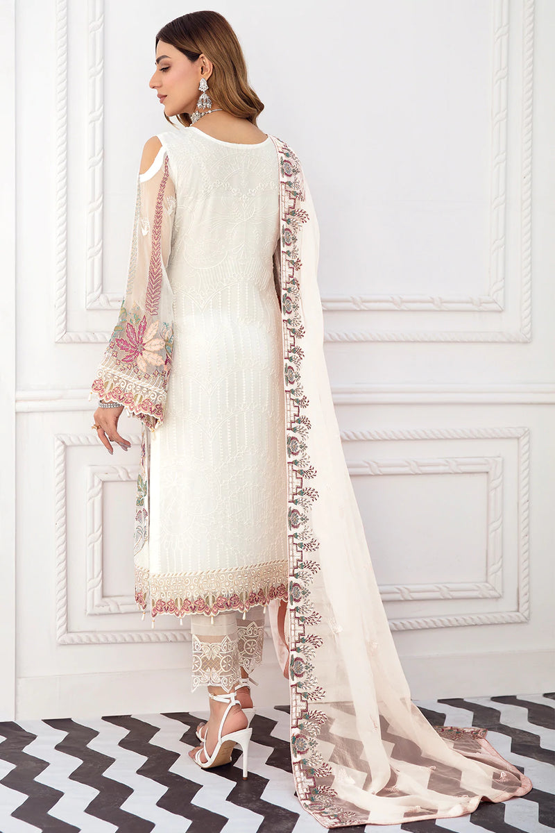 Pakistani Branded Exclusive Rangoon Collection Chiffon Dress H-D-811