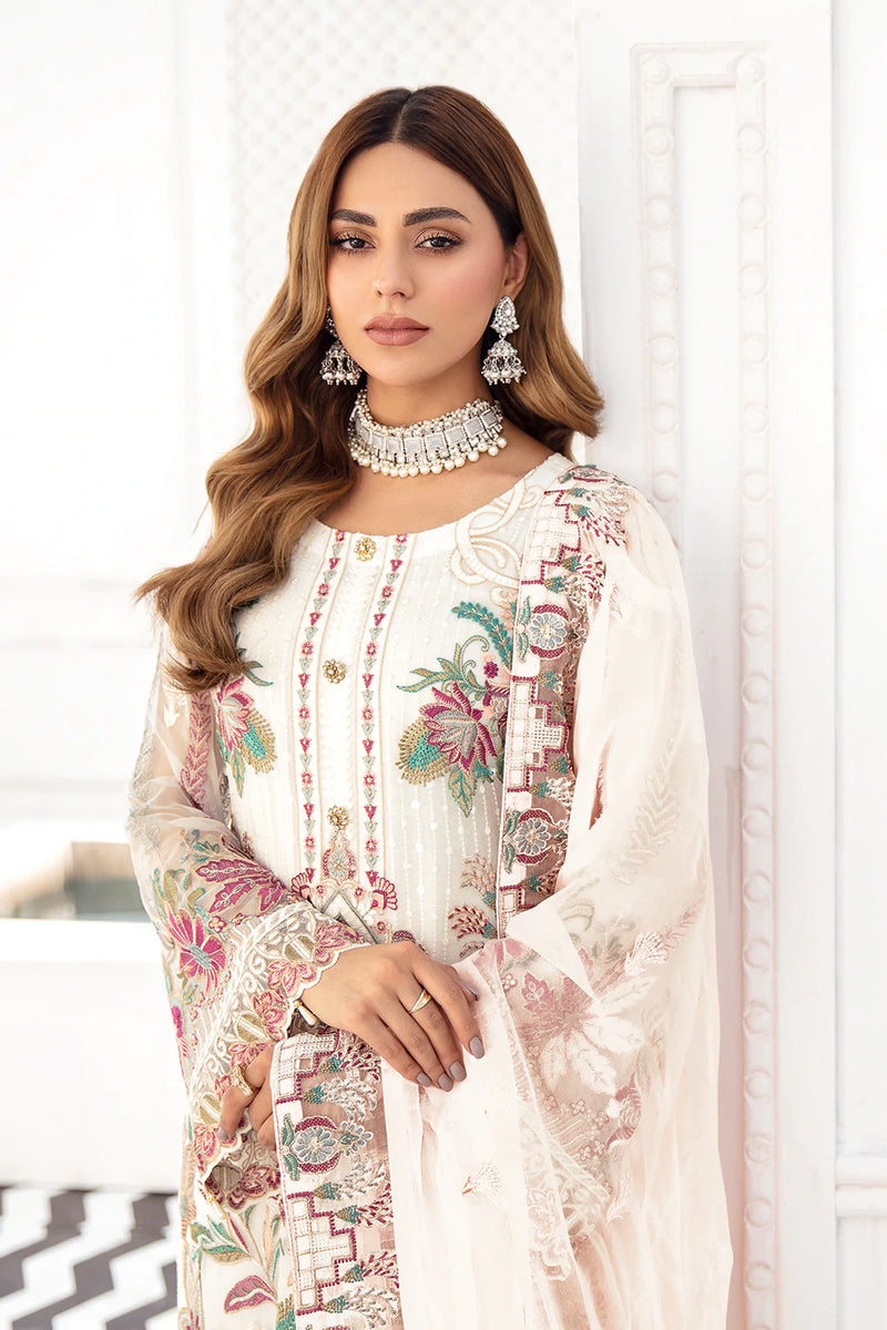 Pakistani Branded Exclusive Rangoon Collection Chiffon Dress H-D-811