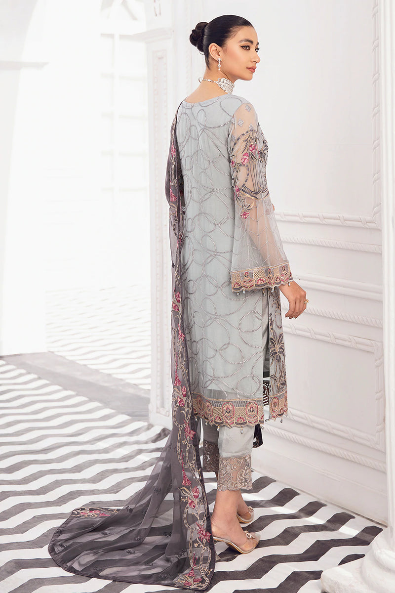 Pakistani Branded Exclusive Rangoon Collection Chiffon Dress H-D-807