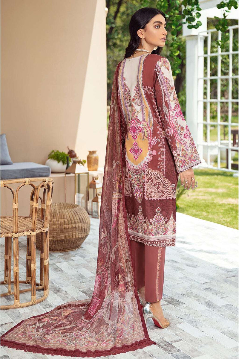 Exclusive Embroidered Party Wear Lawn Dress H-211-Y