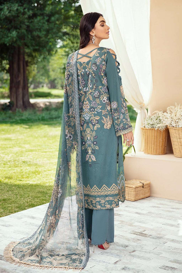 Exclusive Embroidered Party Wear Lawn Dress H-212-Y