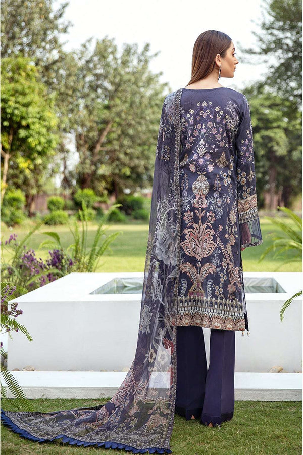Exclusive Embroidered Party Wear Lawn Dress H-203-Y