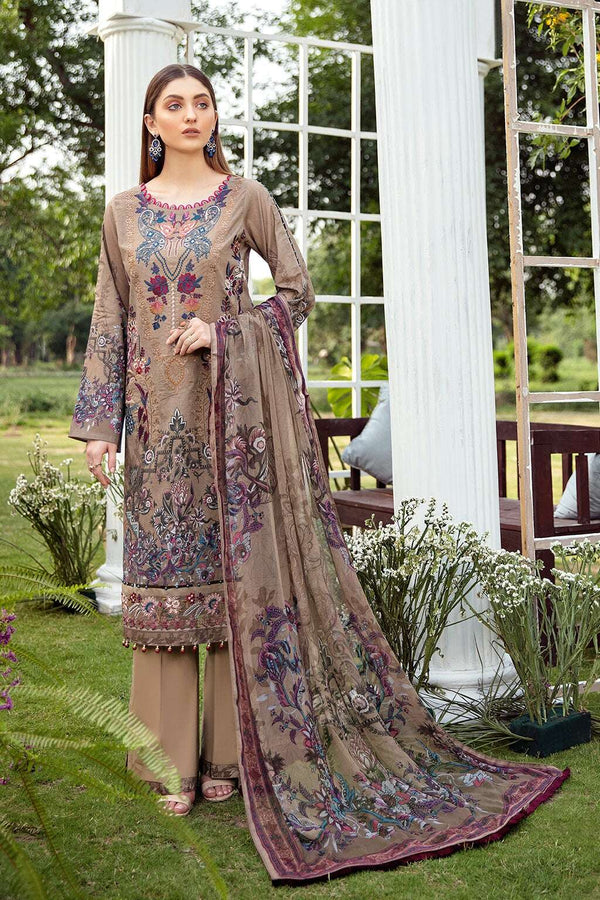 Exclusive Embroidered Party Wear Lawn Dress H-209-Y