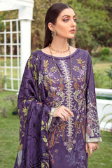 Exclusive Embroidered Party Wear Lawn Dress H-201-Y