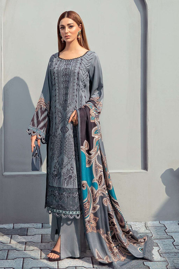 Exclusive Embroidered Party Wear Linen Dress H-204-L
