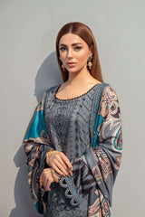 Exclusive Embroidered Party Wear Linen Dress H-204-L