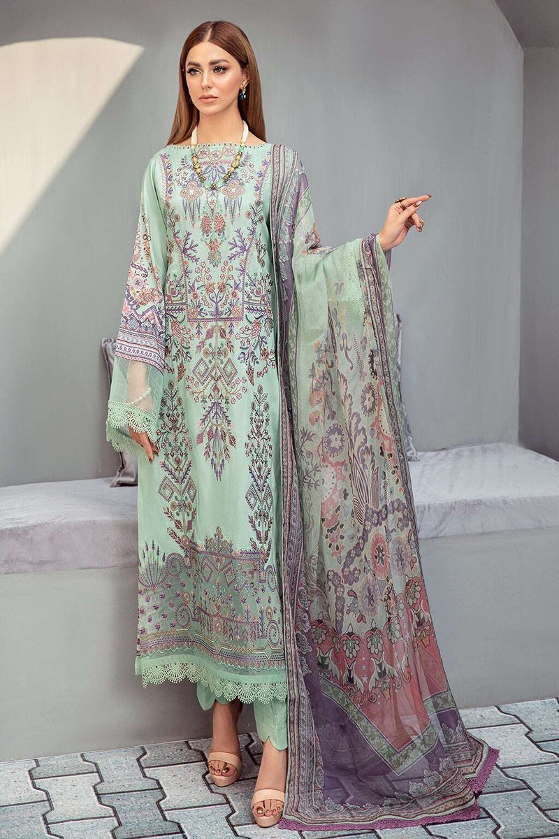 Exclusive Embroidered Party Wear Linen Dress H-202-L