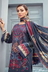 Exclusive Embroidered Party Wear Linen Dress H-203-L