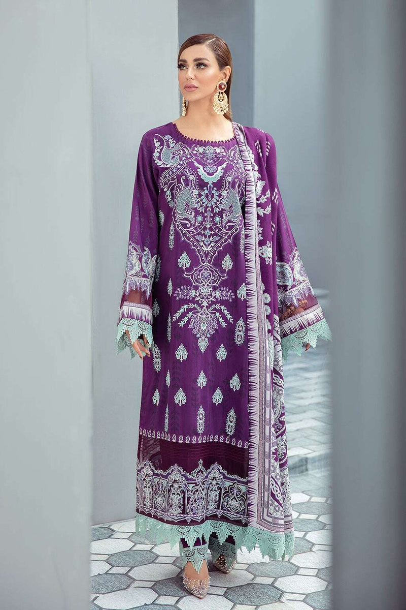 Exclusive Embroidered Party Wear Linen Dress H-206-L