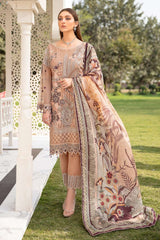 Exclusive Embroidered Party Wear Chiffon Dress H-2004-R