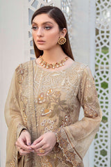 Exclusive Embroidered Party Wear Chiffon Dress H-2007-R