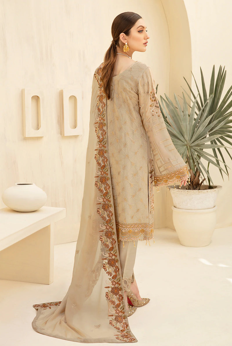 Pakistani Branded Exclusive Rangoon Collection Chiffon Dress H-D-704