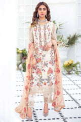 Exclusive Embroidered Party Wear Chiffon Dress H-2109-R
