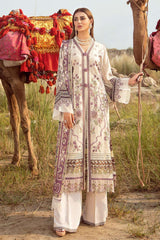 Exclusive Embroidered Party Wear Linen Dress H-103-L