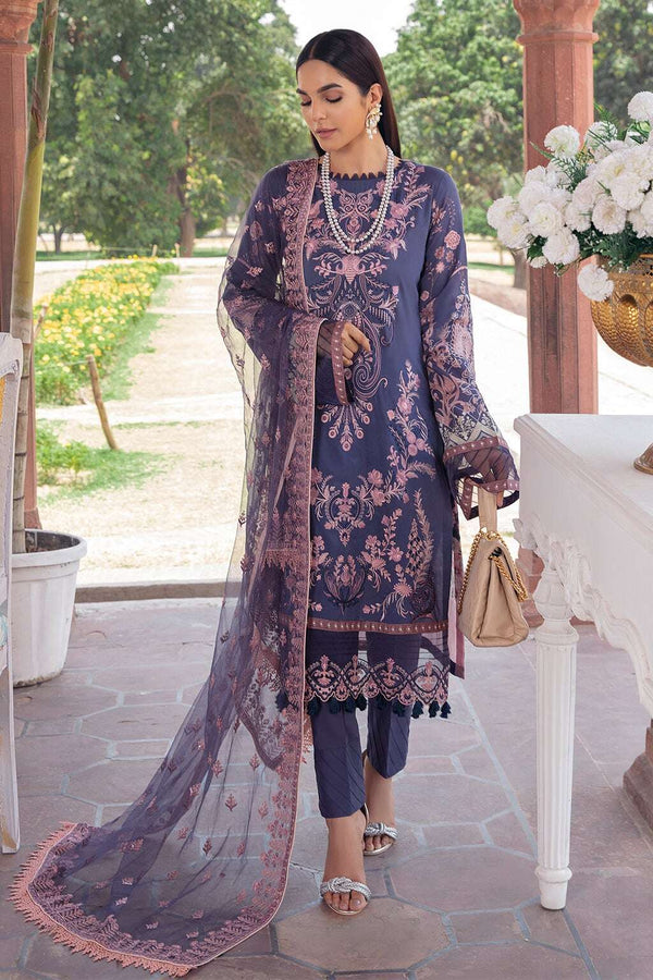 Exclusive Embroidered Party Wear Lawn Dress H-109-Z