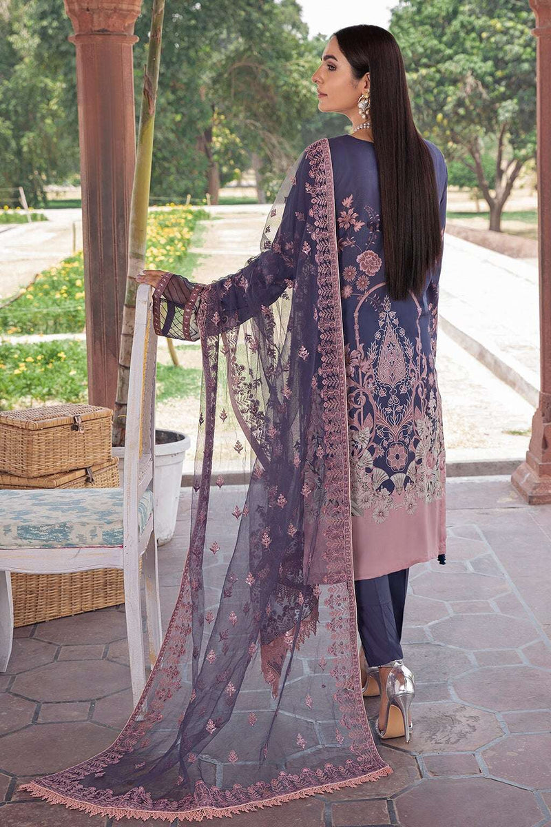 Exclusive Embroidered Party Wear Lawn Dress H-109-Z