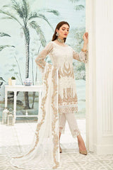 Exclusive Embroidered Party Wear Chiffon Dress H-1910-R