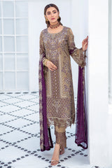 Exclusive Embroidered Party Wear Chiffon Dress H-2101-R