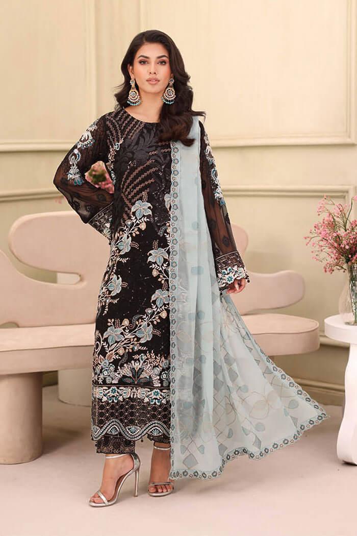 F-2703 Stitched Luxury Chiffon by Ramsha