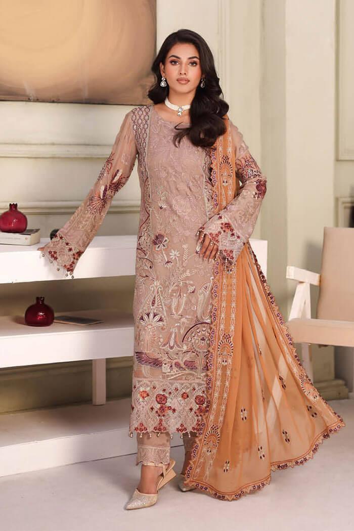 F-2708 Stitched Luxury Chiffon by Ramsha