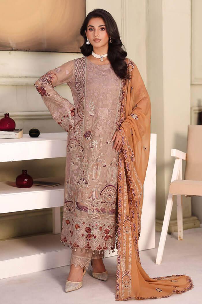 F-2708 Stitched Luxury Chiffon by Ramsha