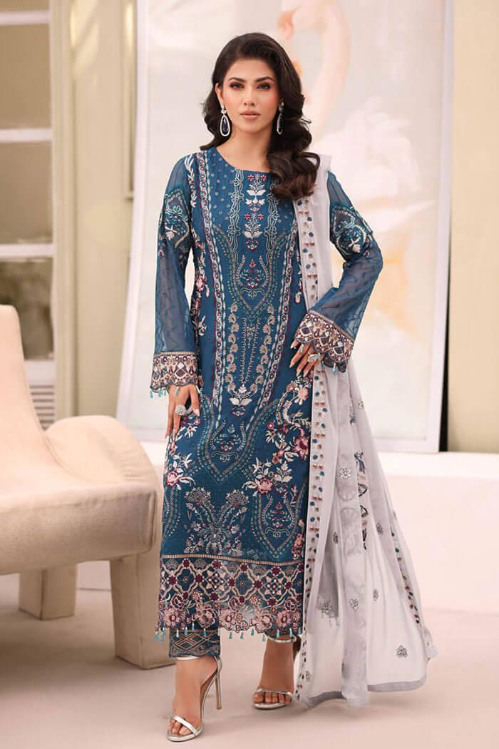 F-2707 Stitched Luxury Chiffon by Ramsha
